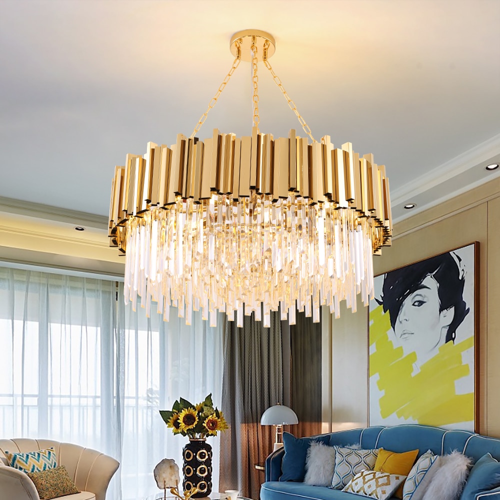 Modern Round Crystal Chandelier